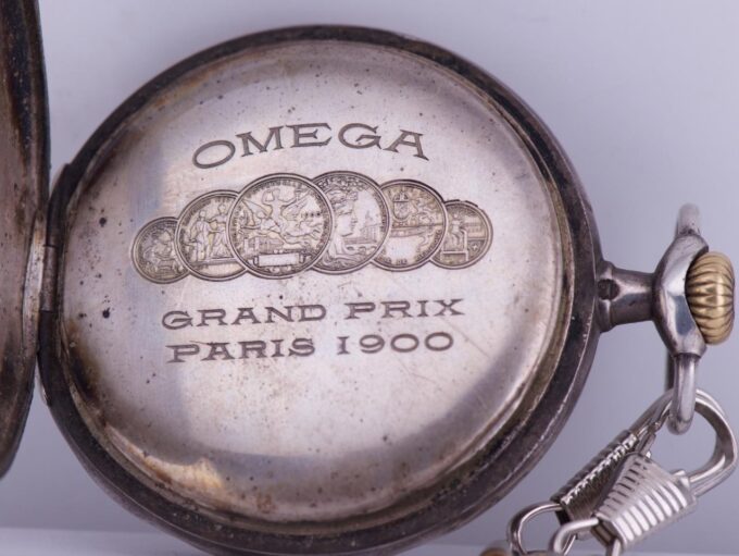 Antique Imperial Officer's Award Omega Silver Pocket Watch-Nicholas II on Horse