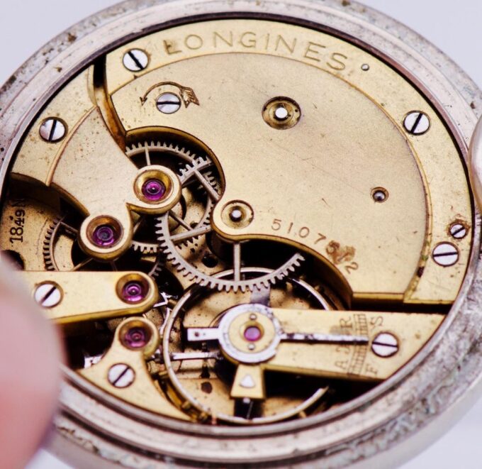 Antique Longines Pocket Watch for Ottoman Market-Enamel Dial Portrait of Sultan