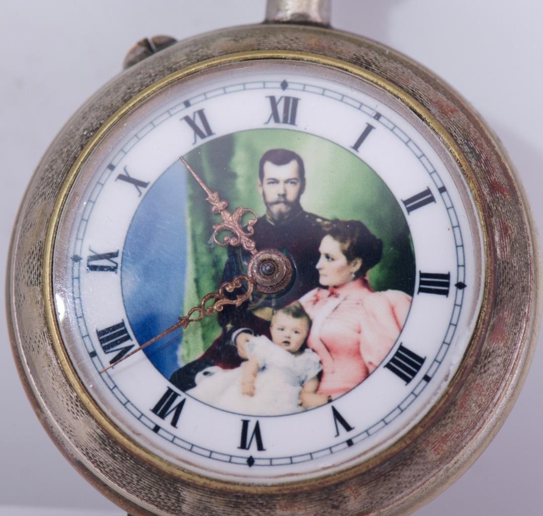 Antique WWI Era Imperial Pocket Watch-Romanov Tsar's Family Enamel Dial c1916