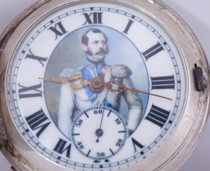 Antique Imperial Tsar's Era Silver JGW Pocket Watch c1880's-Tsar Alexander II