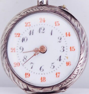 Antique Empire Era Ladies Silver Engraved Pocket Watch -Awarded by Tsar c1900's