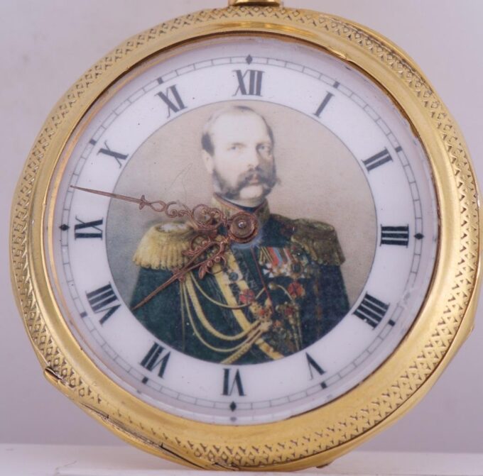 Antique Pocket Watch Doctor Award Gilt Silver Enamel Case Russo-Turkish War 1877