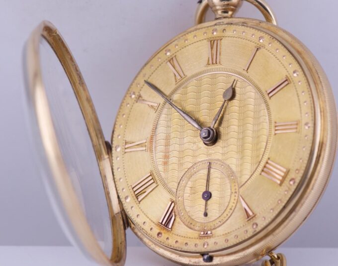 Antique Pocket Watch 18k Gold (112g)Hand Painted Enamel Portrait Queen Victoria