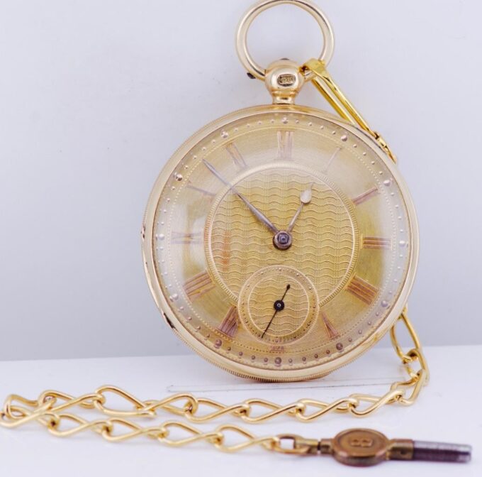 Antique Pocket Watch 18k Gold (112g)Hand Painted Enamel Portrait Queen Victoria