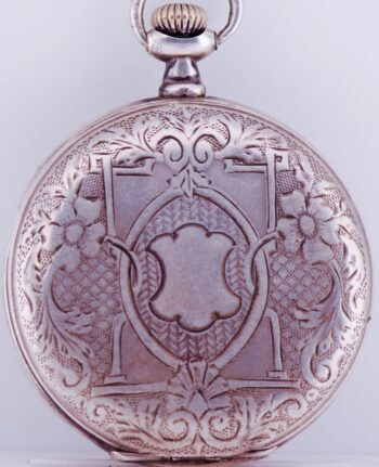 Antique Russ Pocket Watch Silver Full Hunter-Tsar Nicholas II Coronation c1896