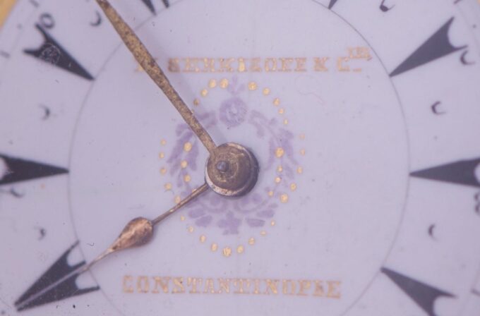 Antique Zenith Billodes Silver Pocket Watch for Ottoman Market Full Hunter Case