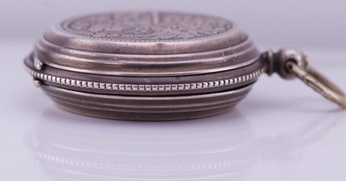 Antique Zenith Billodes Silver Pocket Watch for Ottoman Market Full Hunter Case