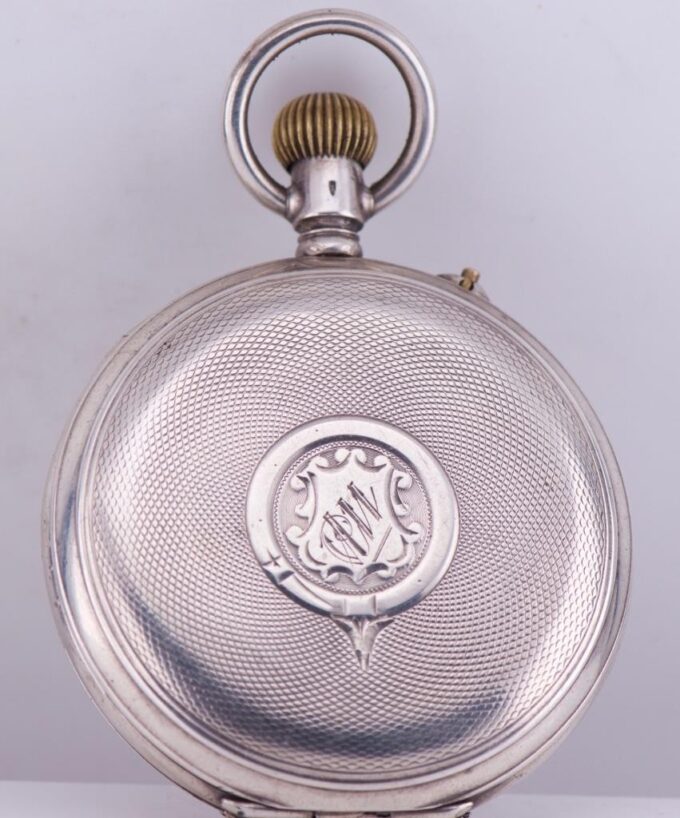 Antique Imperial Henry Moser Award Silver Pocket Watch-Grigory Rasputin Portrait