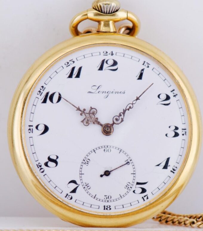 Antique Longines Pocket Watch Gilt Enamel Bulgarian Royal Award WWI Era Boxed