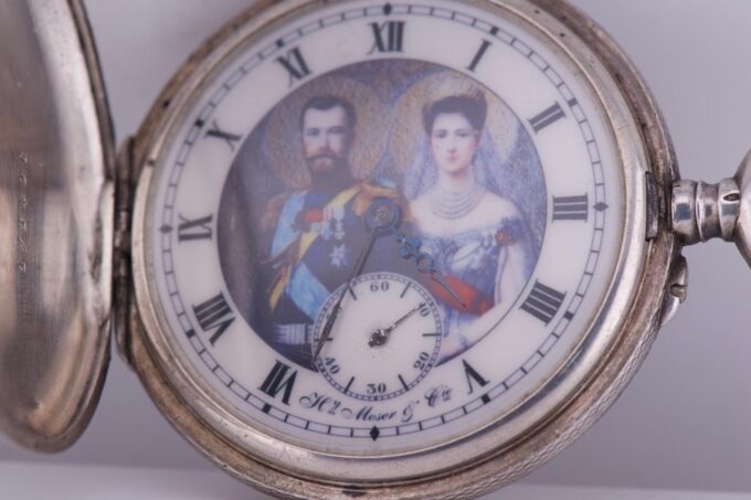 Antique Imperial Moser Award Full Hunter Silver Case Pocket Watch c1900's