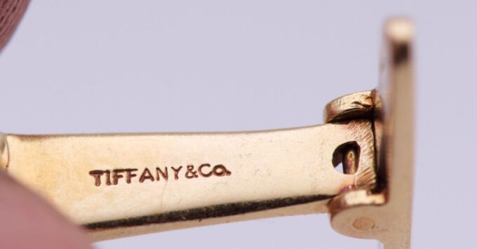 Vintage Estate Tiffany&Co Cufflinks Set Solid 18k Gold