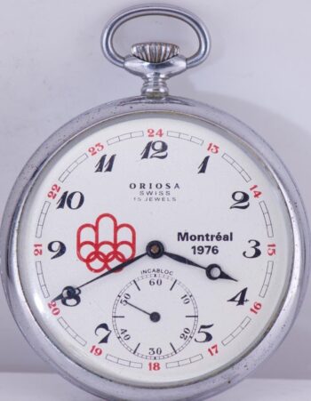 Vintage Oriosa Swiss Pocket Watch for Montréal 1976 Olympic Games