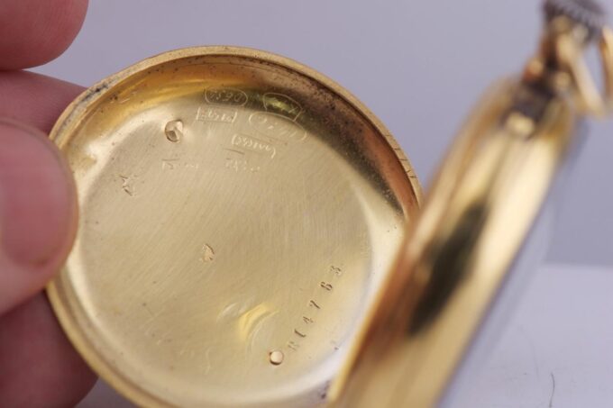 Antique Victorian Gilt Silver Pocket Watch – Memento Mori Ouroboros Skull 1890s