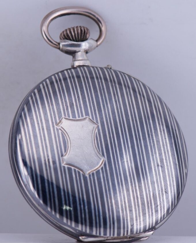 Antique Imperial Pocket Watch Silver and Niello Case Awarded by Tsar c1900's
