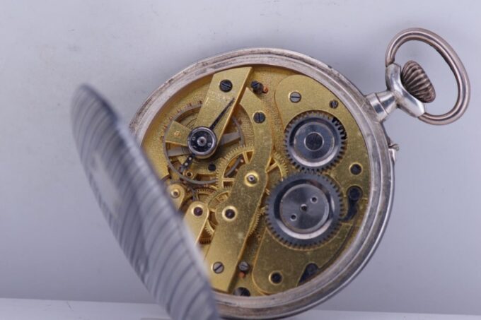 Antique Imperial Pocket Watch Silver and Niello Case Awarded by Tsar c1900's