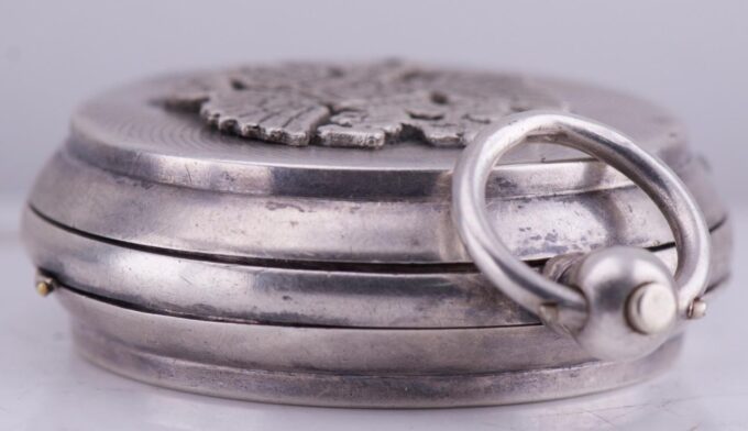 Antique Imperial Award Silver Full Hunter Case Pocket Watch Tsar Alexander II