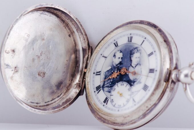 Antique Imperial Award Silver Full Hunter Case Pocket Watch Tsar Alexander II