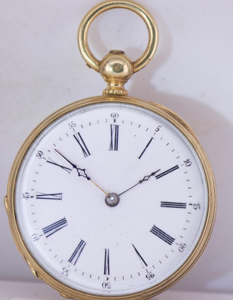 Antique French 18k Gilt Silver Pocket Watch – Memento Mori Skull ...