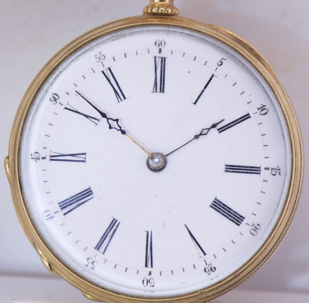 Antique French 18k Gilt Silver Pocket Watch – Memento Mori Skull ...