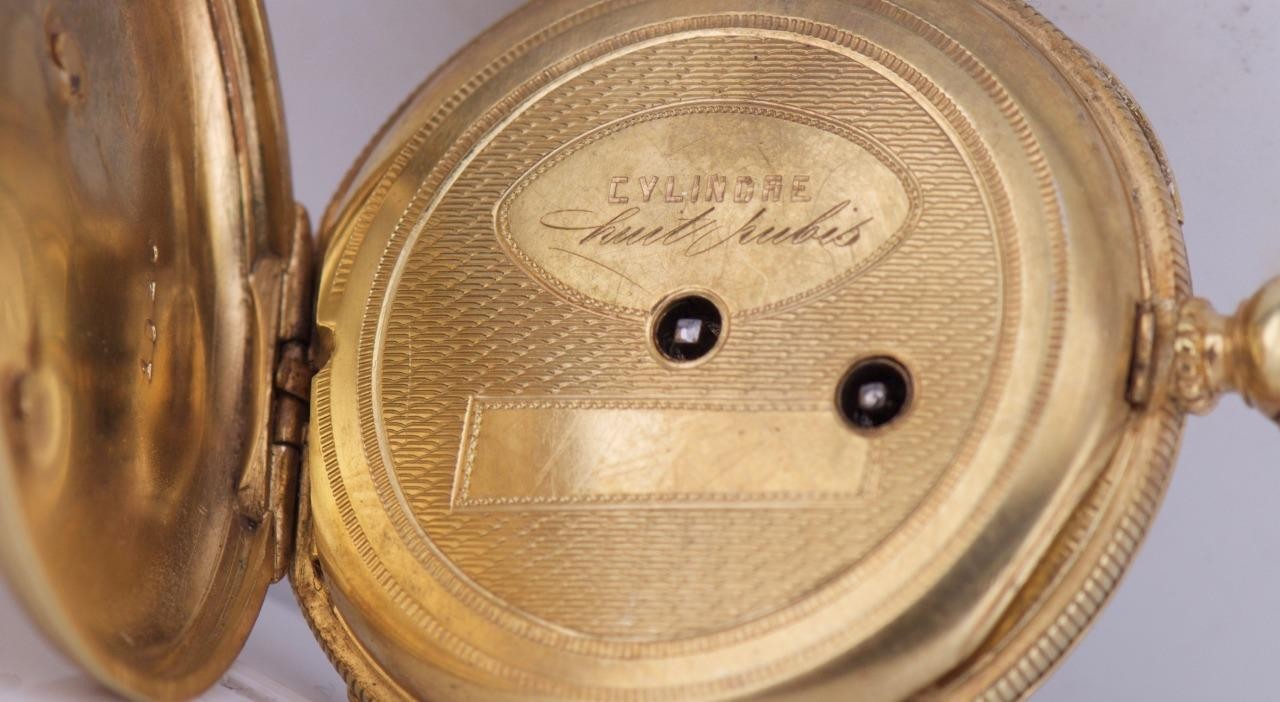 Antique French 18k Gilt Silver Pocket Watch – Memento Mori Skull ...