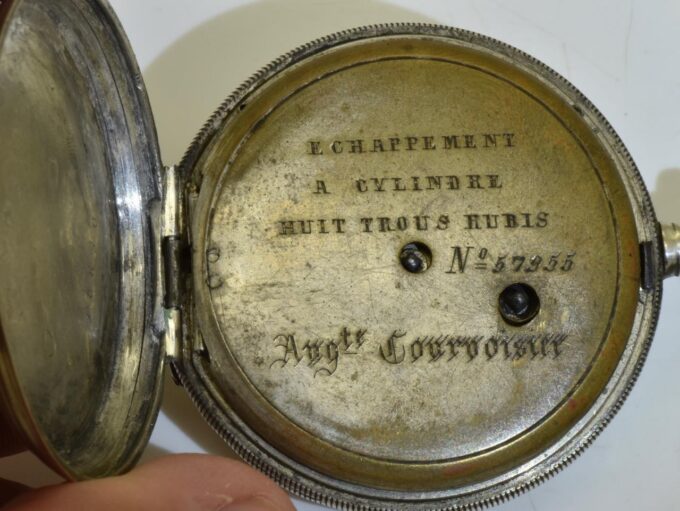 Antique Pocket Watch Key Wind Hand Engraved Silver for the Ottoman Market-c1870s