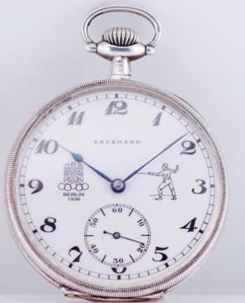 Antique Eberhard Award Pocket Watch for 1936 Berlin Olympic Game Fencing Prize