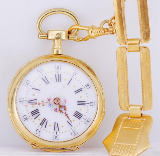 Imperial Tsar's Era Award Gilt Silver Pocket Fob Watch c Russo-Turkish War 1878
