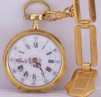 Imperial Tsar's Era Award Gilt Silver Pocket Fob Watch c Russo-Turkish War 1878