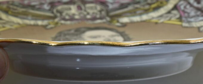 Antique Porcelain Plate Depicting Tsar Peter I The Great Excellent Rare