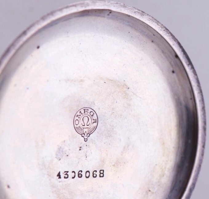 Antique Silver Omega Grand Prix Pocket Watch-Chinese General Chiang Kai Shek