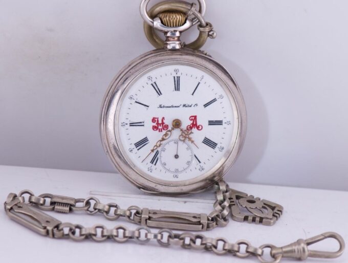 International Watch Co Silver Pocket Watch-Imperial Royal Court-Tsar Monogram