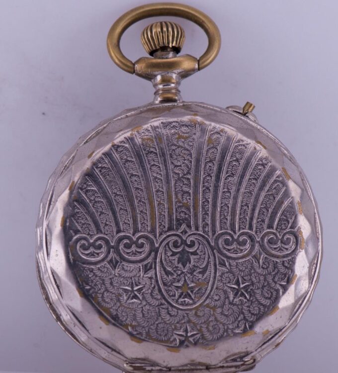 Antique Pocket Watch-Victorian Full Hunter MEMENTO MORI Fancy Enamel Dial c1890