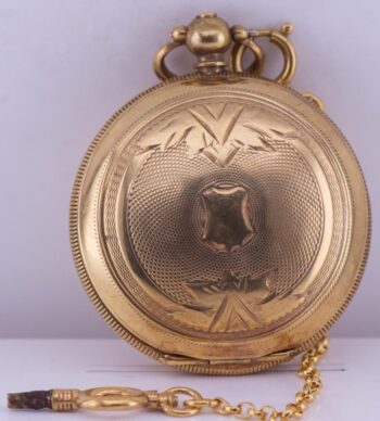 Antique Pocket Watch 18k Gold Filled Silver for Ottoman Market Enamel Dial c1880
