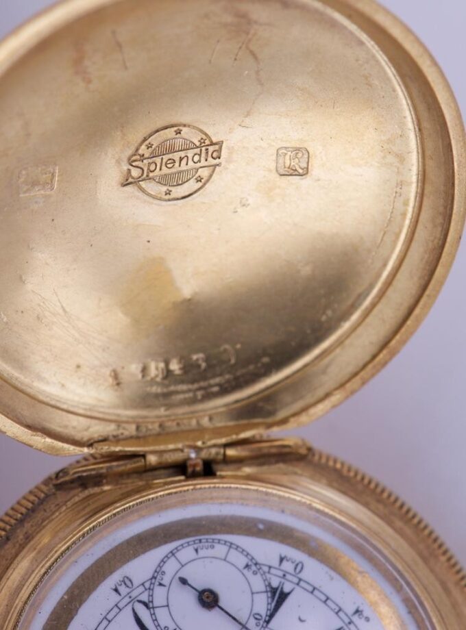 Antique Pocket Watch 18k Gold Filled Silver for Ottoman Market Enamel Dial c1880