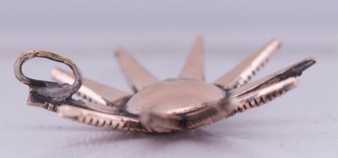 Antique Ottoman Tumbaga and Old Rose Cut Diamond Star Pendant Fob c1800's