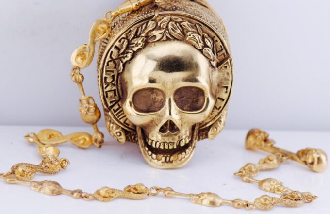 Antique French Two Faces Skull Man Verge Fusee Pocket Watch c1780's by Cauvin