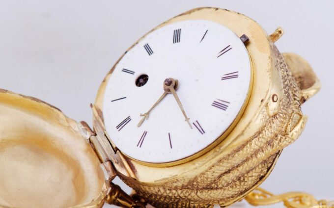 Antique French Two Faces Skull Man Verge Fusee Pocket Watch c1780's by Cauvin