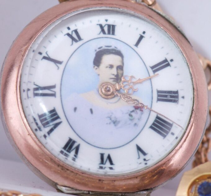 Antique Imperial "Moesa" Silver Pocket Watch-Grand Duchess Olga Konstantinovna