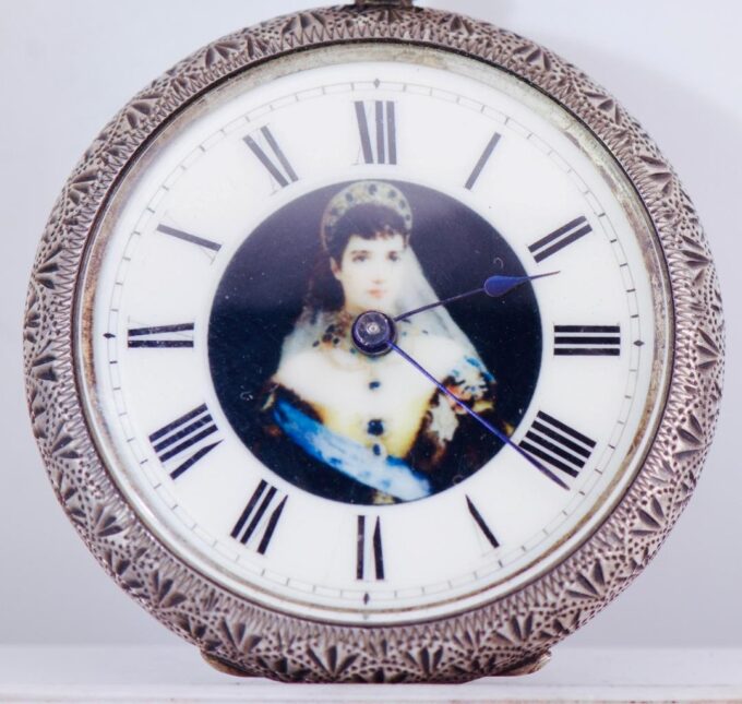 Antique Ladies Silver Pocket Watch Awarded by Empress Maria Feodorovna c1880's