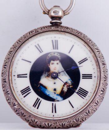Antique Ladies Silver Pocket Watch Awarded by Empress Maria Feodorovna c1880's