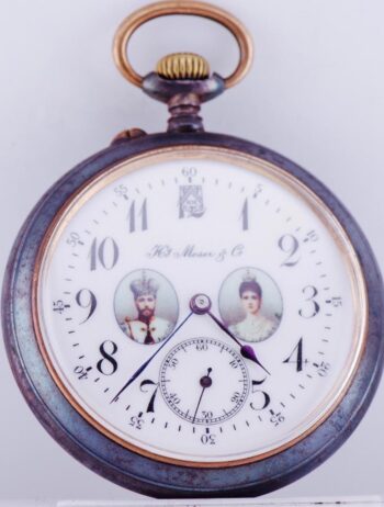 Imperial Russ Pocket Watch Military WWI H.Moser Officer Award Gunmetal