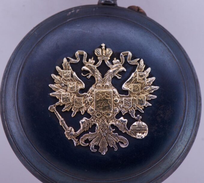 Imperial Russ Pocket Watch Military WWI H.Moser Officer Award Gunmetal