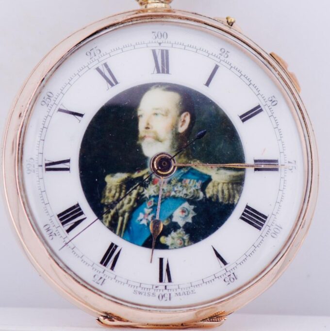 Antique English 9k Gold Pocket Watch Central Stop Seconds Hand CHRONOMETER c1930