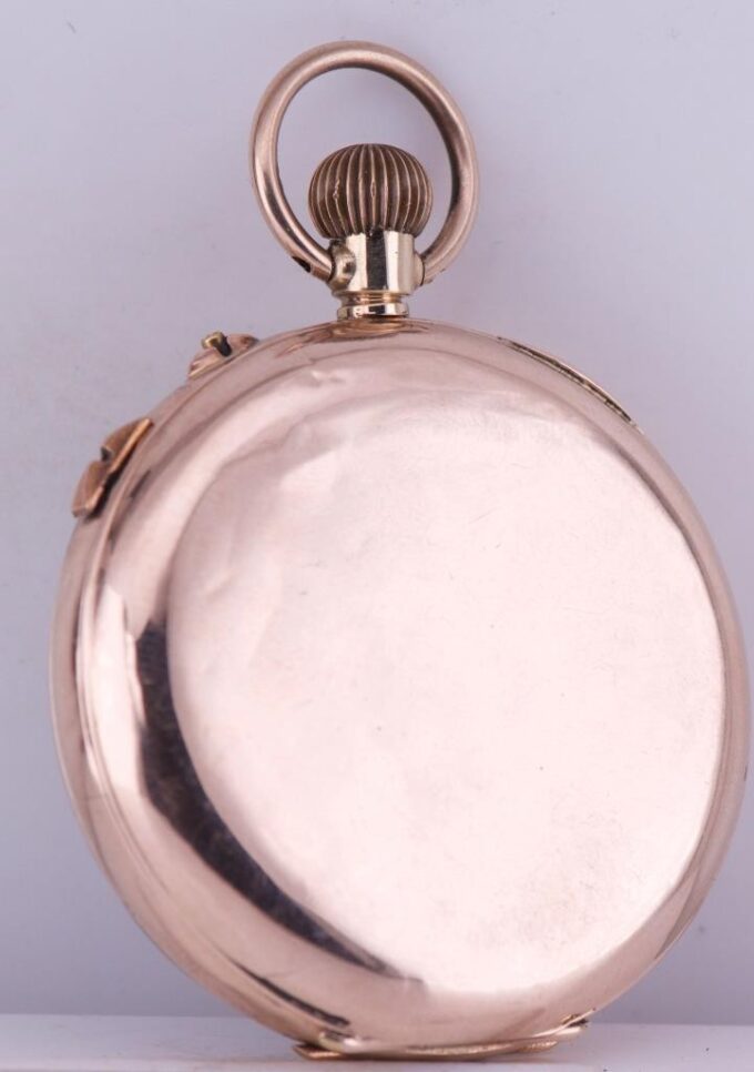 Antique English 9k Gold Pocket Watch Central Stop Seconds Hand CHRONOMETER c1930