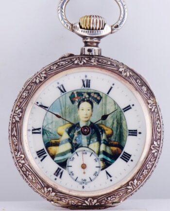 Antique Qing Dynasty Pocket Watch for Chinese Market c1890 - Fine Silver Case