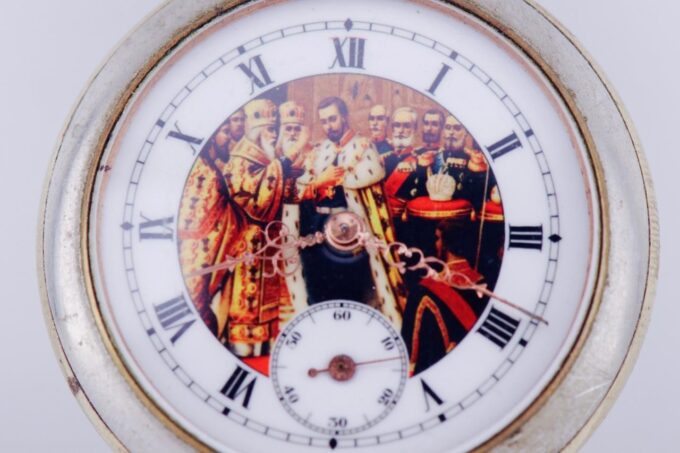 Antique Pocket Watch Imperial Russ-Tsar Nicholas II Coronation c1896 Enamel Dial
