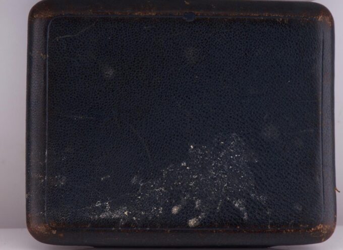 Antique Imperial Faberge Morocco Leather & Gunmetal Cigar Case Great War c1915