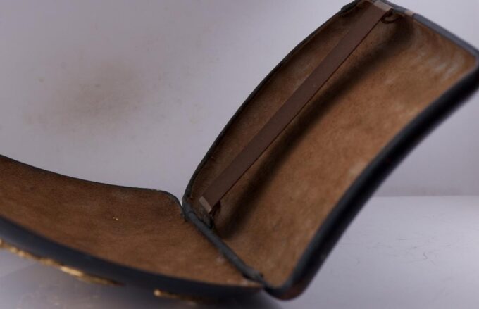 Antique Imperial Faberge Morocco Leather & Gunmetal Cigar Case Great War c1915