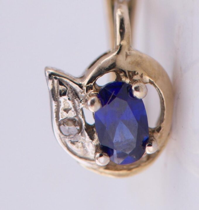 Antique 14K Gold Sapphire and Diamond Earrings Set – Josef Stockem Aachen