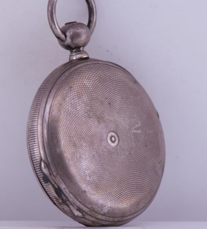 Antique Pocket Watch Full Hunter Silver Garnets Case for Ottoman Market c1850's